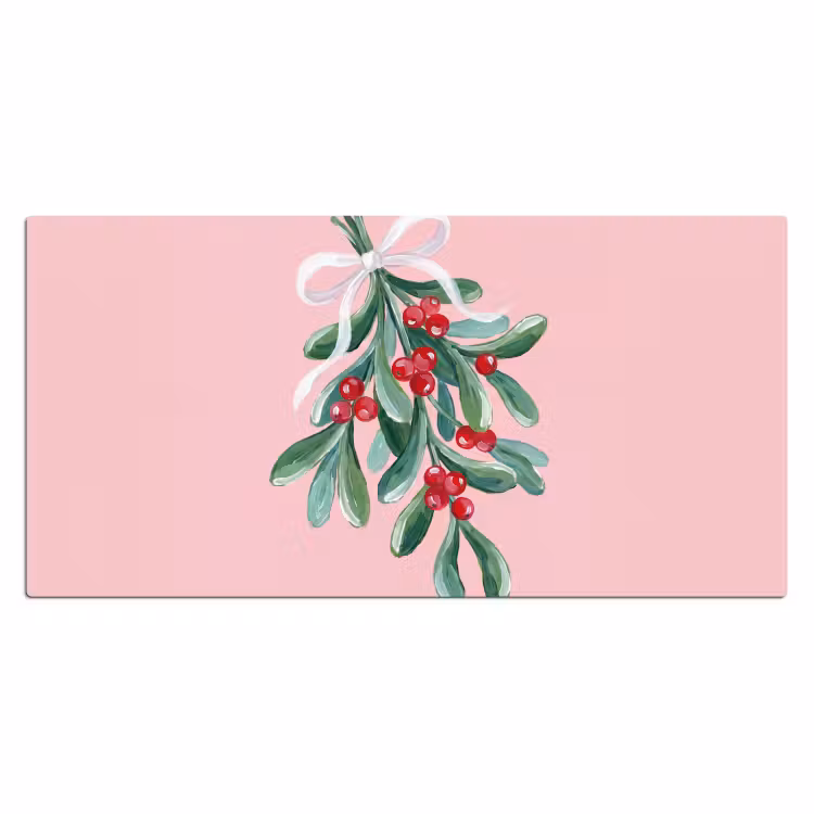 Bureau onderlegger - Plant - Kerst - Roze — 2