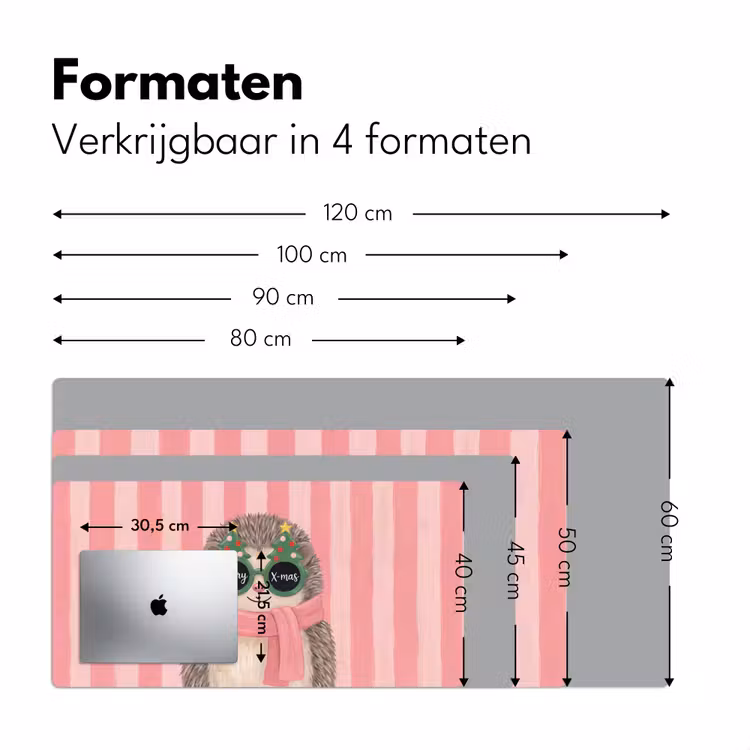 Bureau onderlegger - Egel - Kerst - Illustratie — 8
