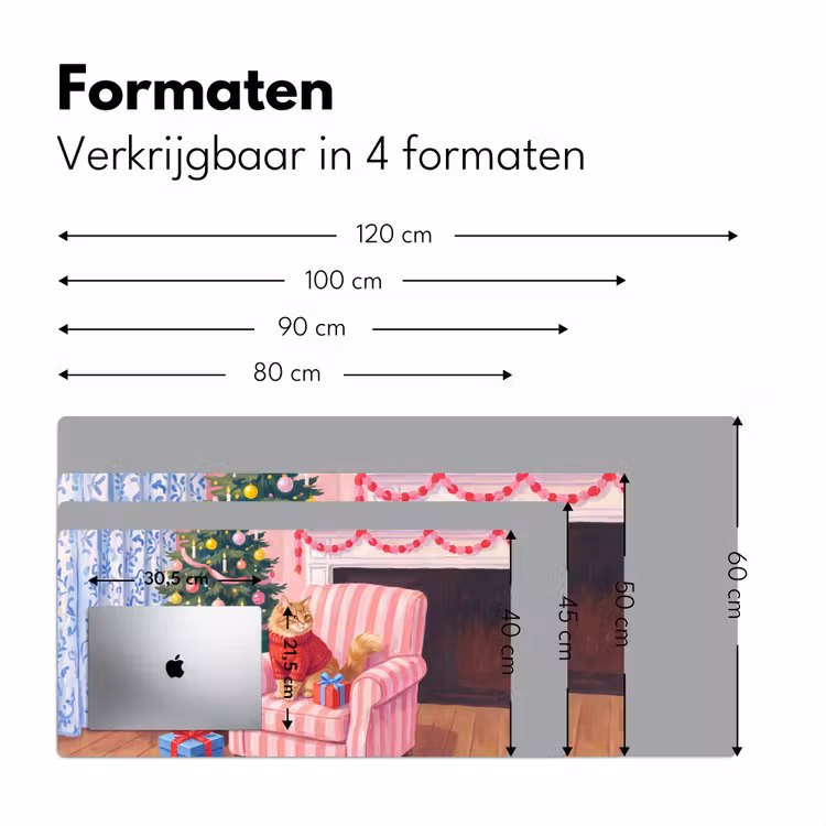 Bureau onderlegger - Kat - Kerst - Interieur — 8