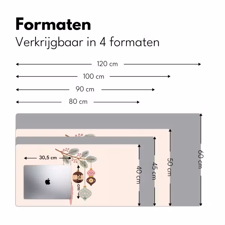 Bureau onderlegger - Kerst - Ornamenten - Tak — 8