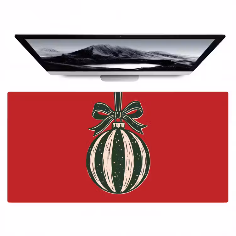 Bureau onderlegger - Kerstbal - Kerst - Rood — 1