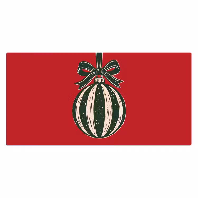 Bureau onderlegger - Kerstbal - Kerst - Rood — 2