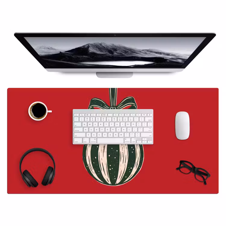 Bureau onderlegger - Kerstbal - Kerst - Rood — 4