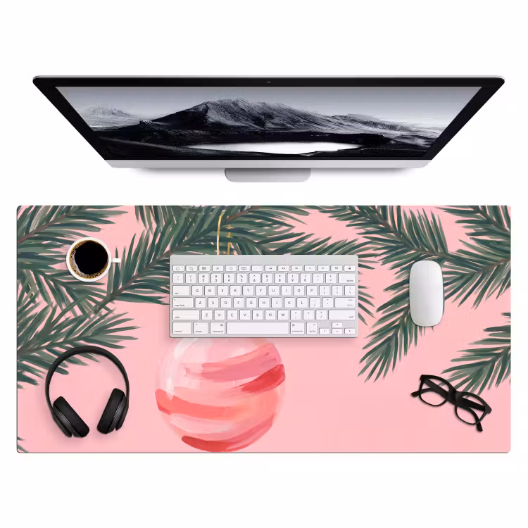 Bureau onderlegger - Kerstbal - Roze - Kerst — 4