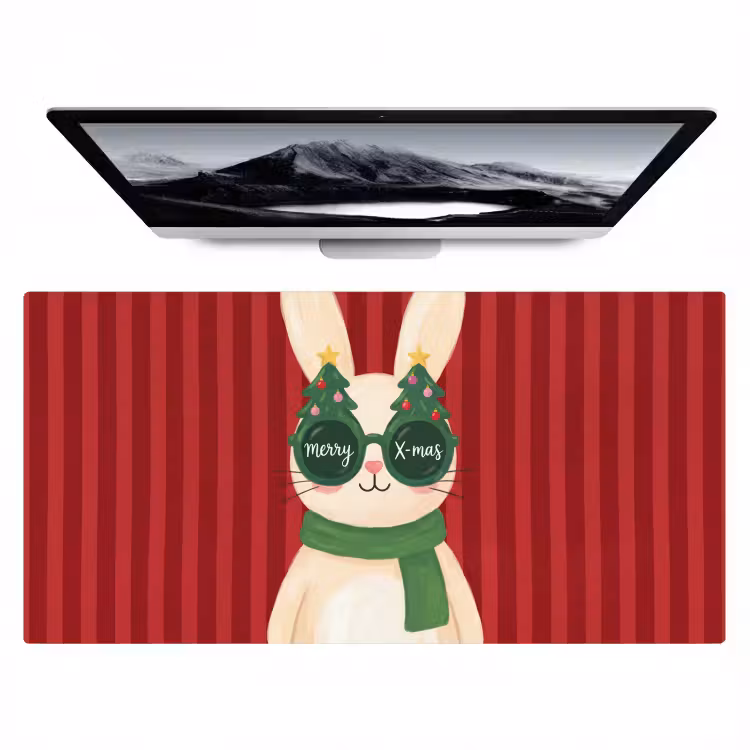 Bureau onderlegger - Konijn - Kerst - Dieren — 1