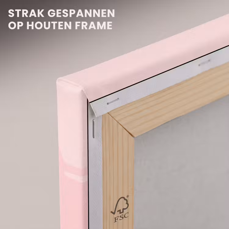 Canvas schilderij - Kerstbomen - Illustratie - Roze — 7