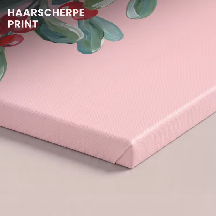 Canvas schilderij - Plant - Kerst - Roze — 5