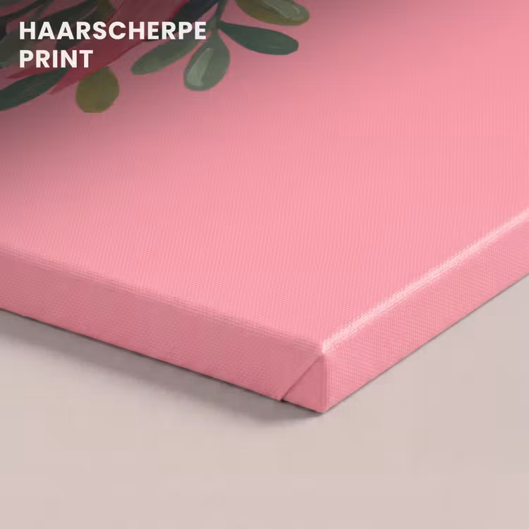 Canvas schilderij - Plant - Lint - Roze — 5