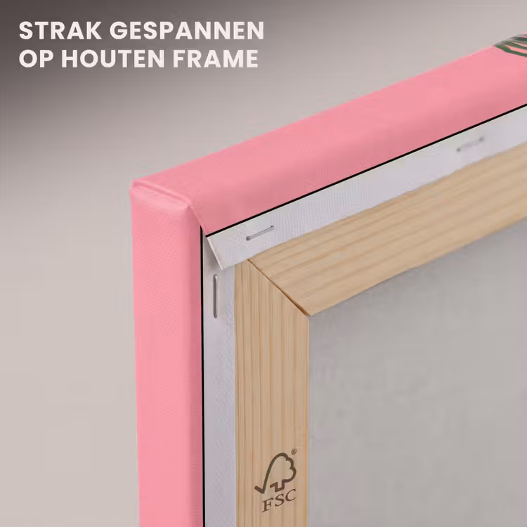 Canvas schilderij - Plant - Lint - Roze — 7