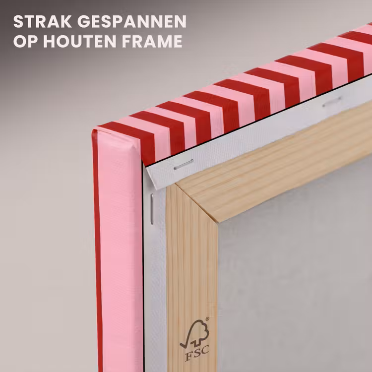 Canvas schilderij - Hond - Kerst - Rood — 7