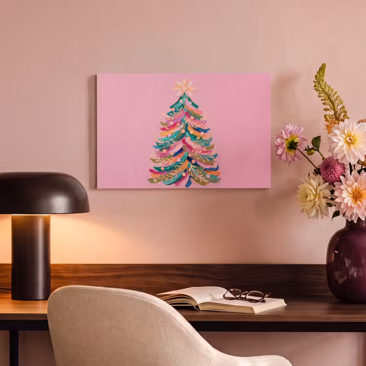 Canvas schilderij - Kerstboom - Abstract - Kleurrijk — 6