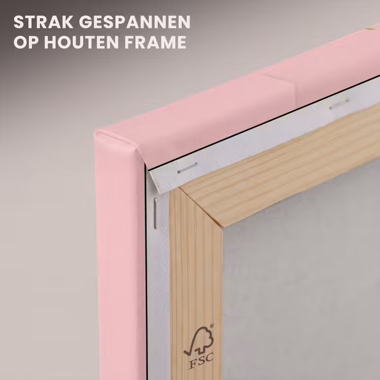 Canvas schilderij - Kerstboom - Kerst - Roze — 7