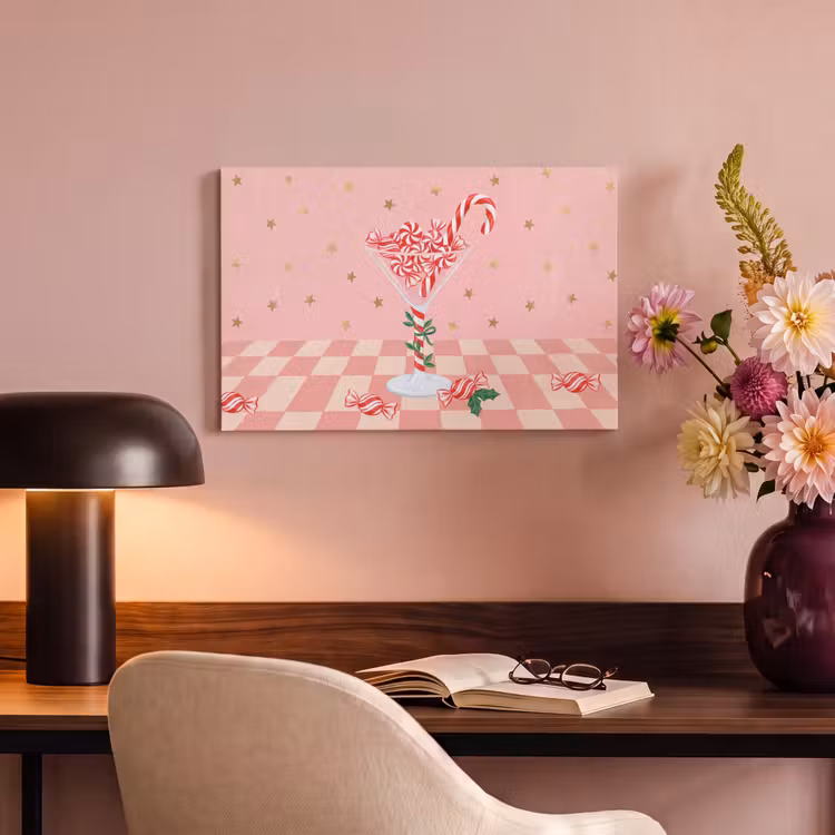 Canvas schilderij - Snoep - Glas - Roze — 6