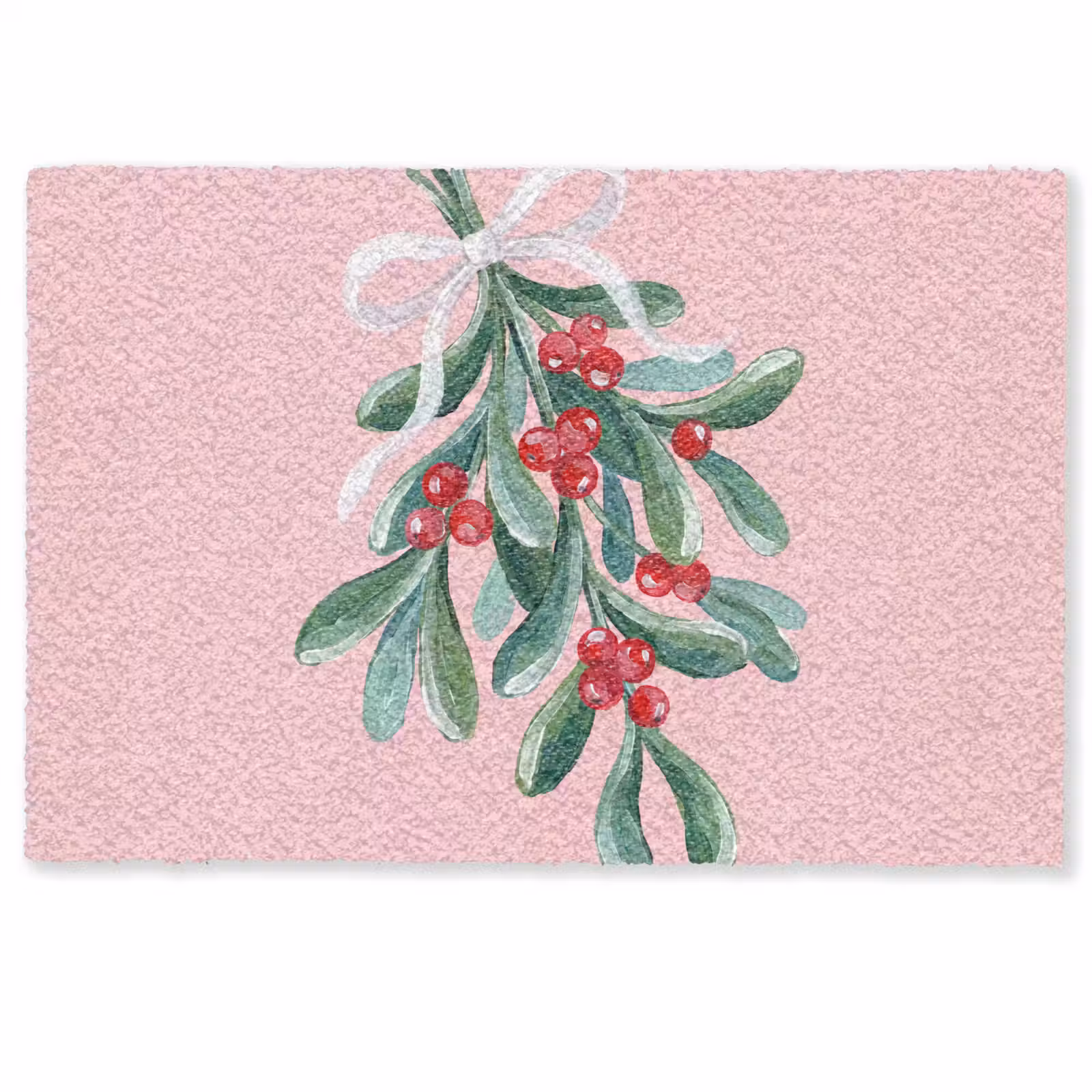 Deurmat - Plant - Kerst - Roze — 1