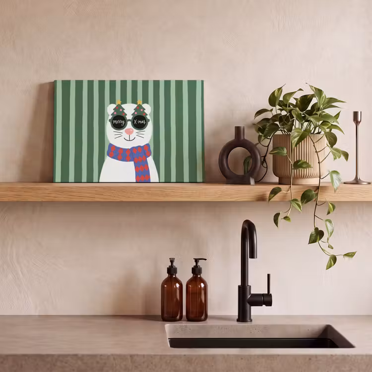 Canvas schilderij - Dier - Winter - Cartoon — 4