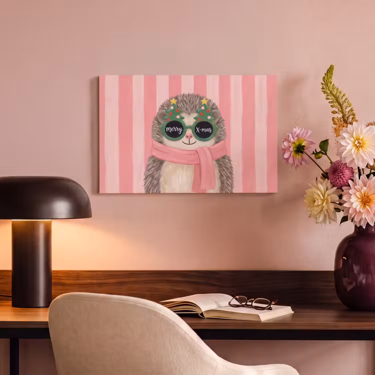 Canvas schilderij - Egel - Kerst - Illustratie — 6
