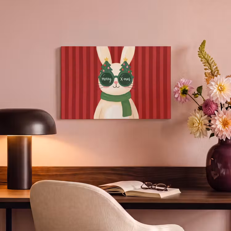 Canvas schilderij - Konijn - Kerst - Dieren — 6