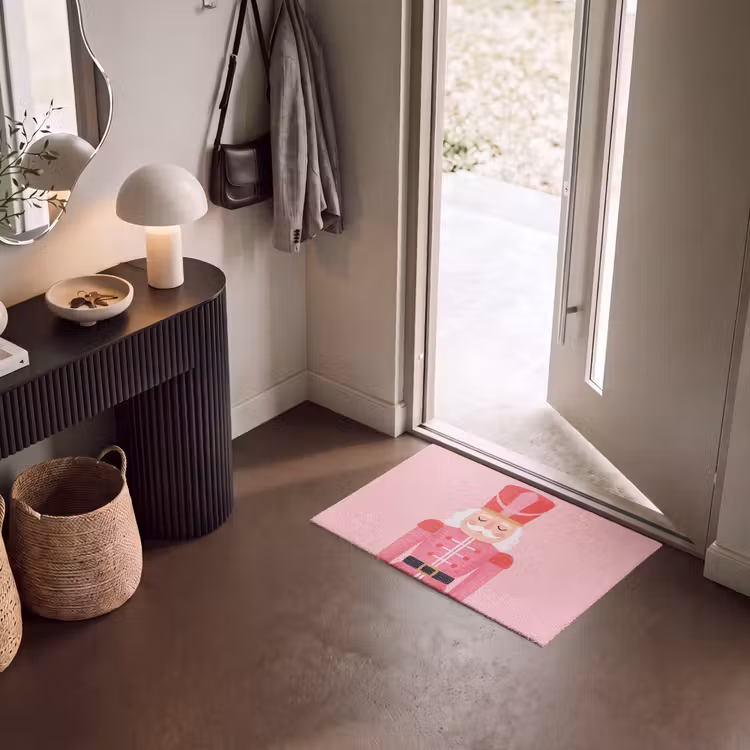 Deurmat - Notenkraker roze illustratie — 8