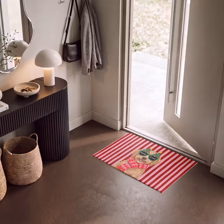 Deurmat - Hond - Kerst - Rood — 8