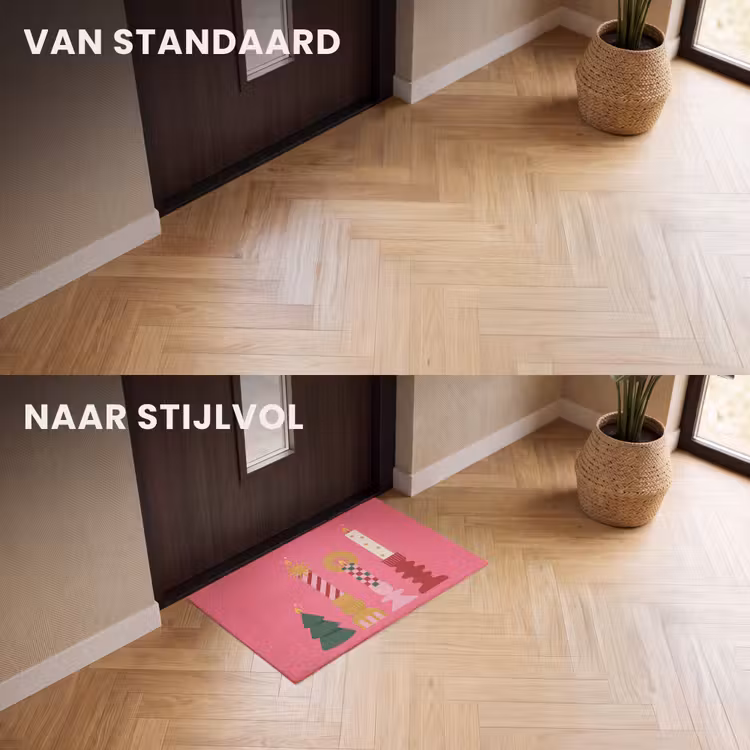 Deurmat - Kaarsen - Feest - Roze — 3