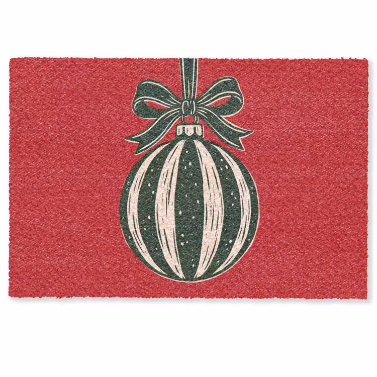 Deurmat - Kerstbal - Kerst - Rood