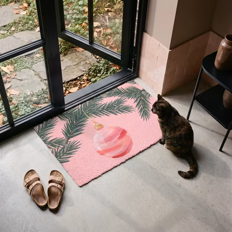 Deurmat - Kerstbal - Roze - Kerst — 2