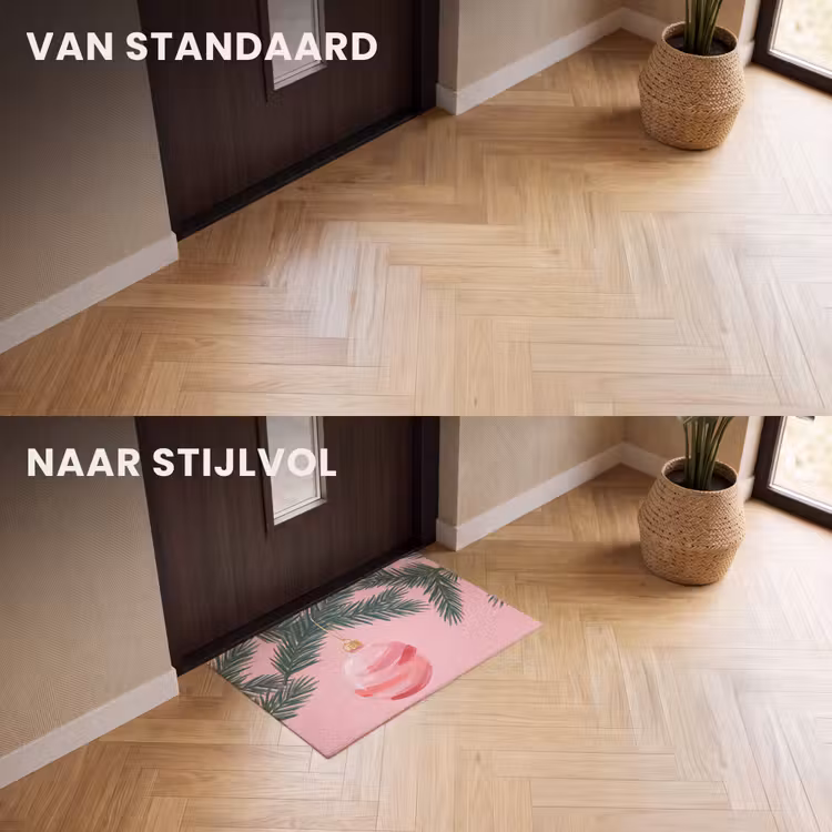 Deurmat - Kerstbal - Roze - Kerst — 3