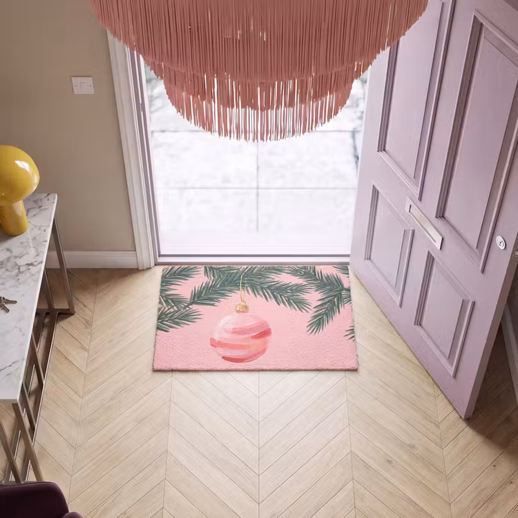 Deurmat - Kerstbal - Roze - Kerst — 4