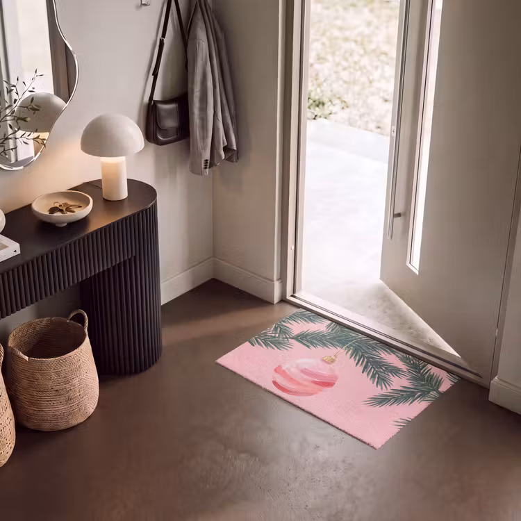 Deurmat - Kerstbal - Roze - Kerst — 8