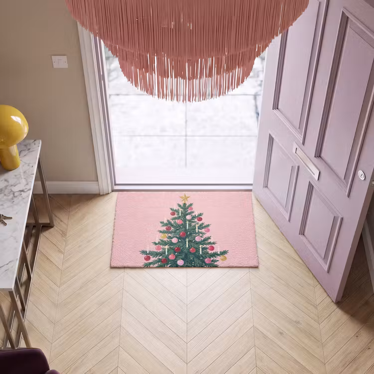 Deurmat - Kerstboom - Kerst - Roze — 4