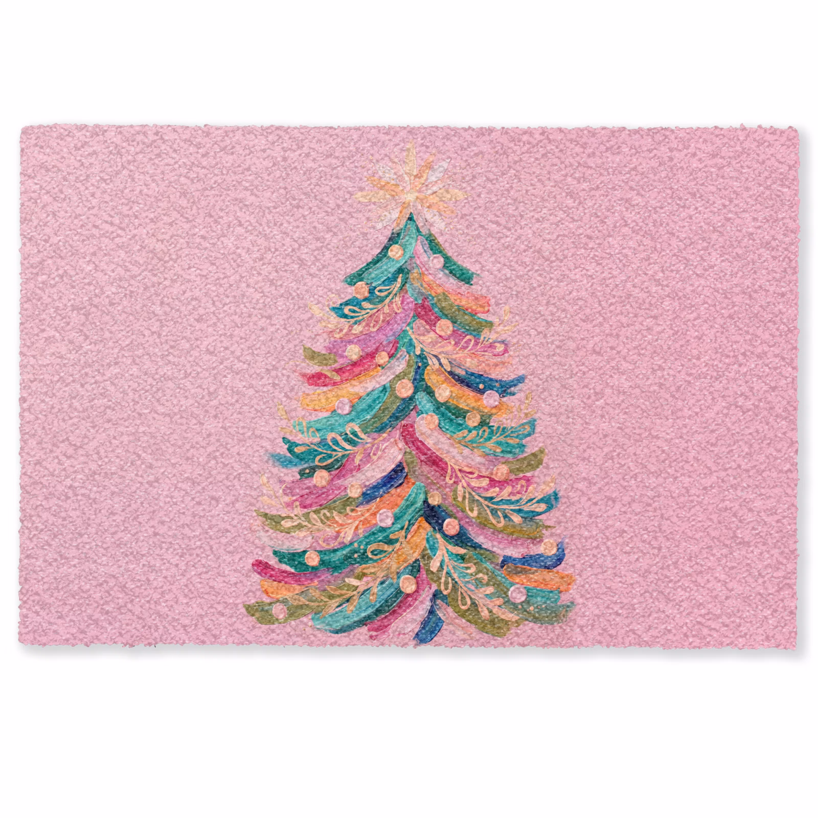 Deurmat - Kerstboom - Abstract - Kleurrijk — 1
