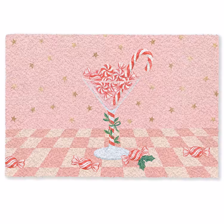 Deurmat - Snoep - Glas - Roze