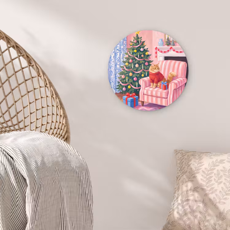 Wandcirkel - Glas - Kat - Kerst - Interieur — 5