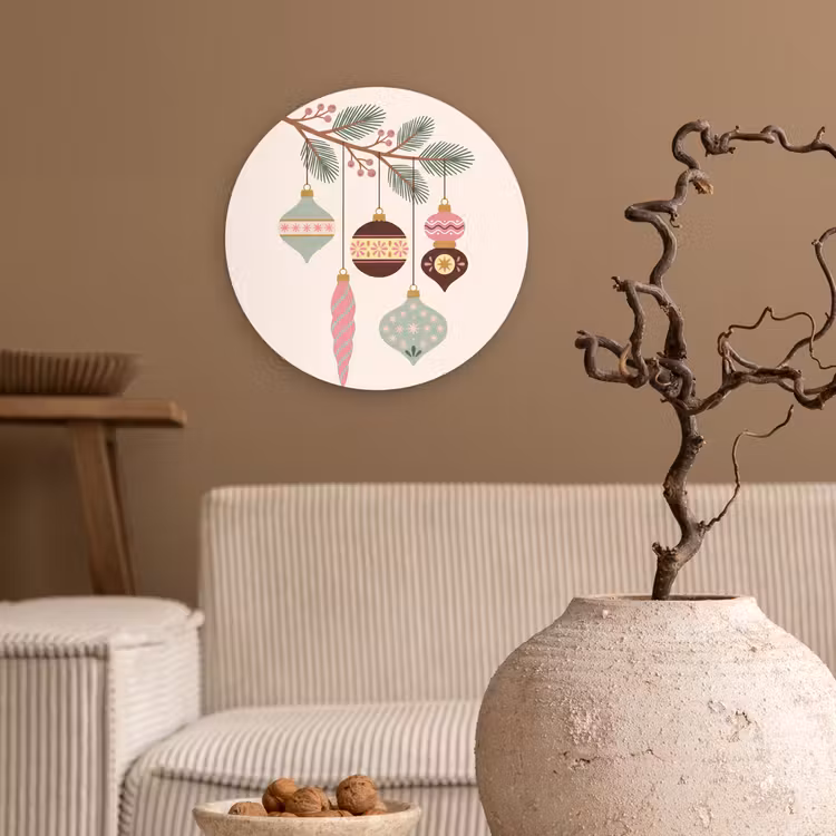Wandcirkel - Glas - Kerst - Ornamenten - Tak — 2