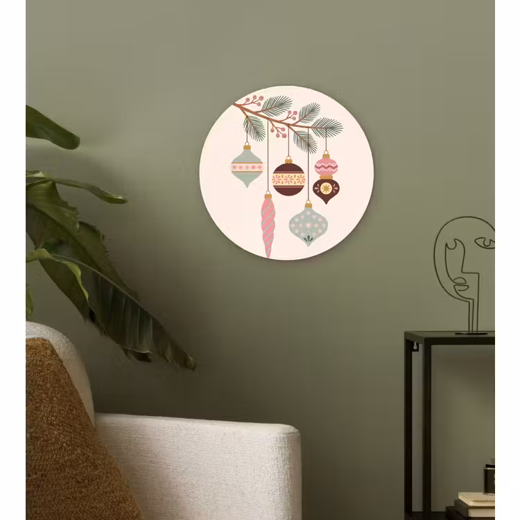Wandcirkel - Glas - Kerst - Ornamenten - Tak — 3