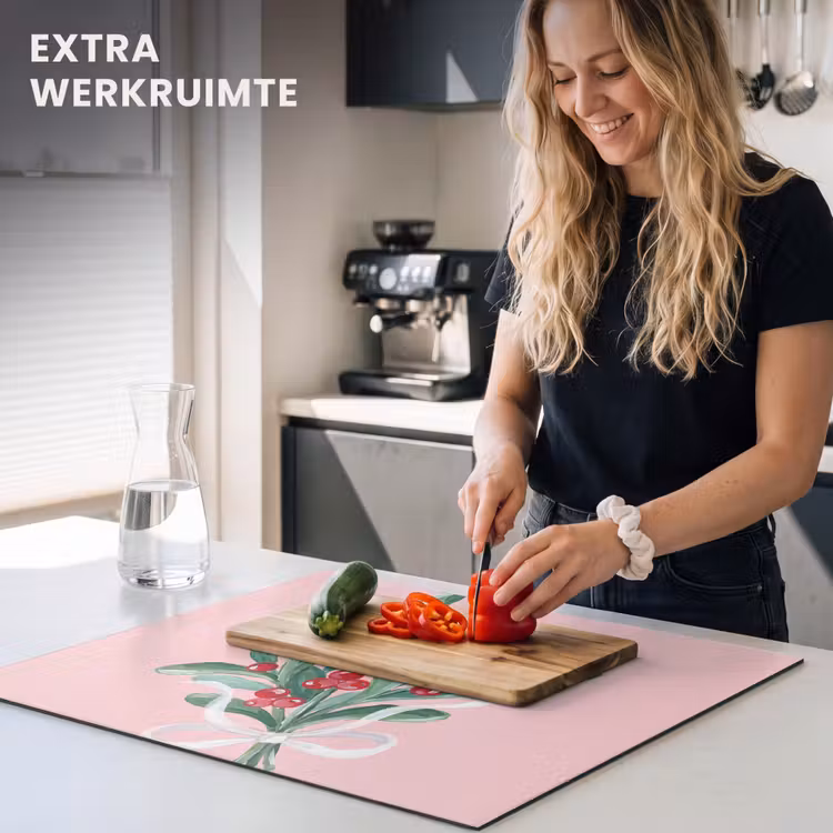 Inductie beschermer - Plant - Kerst - Roze — 4