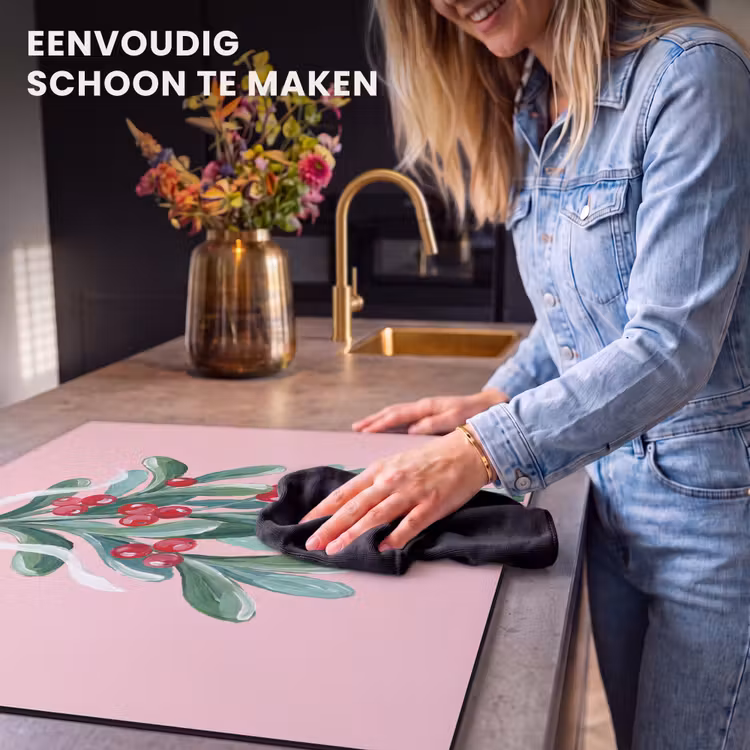 Inductie beschermer - Plant - Kerst - Roze — 6