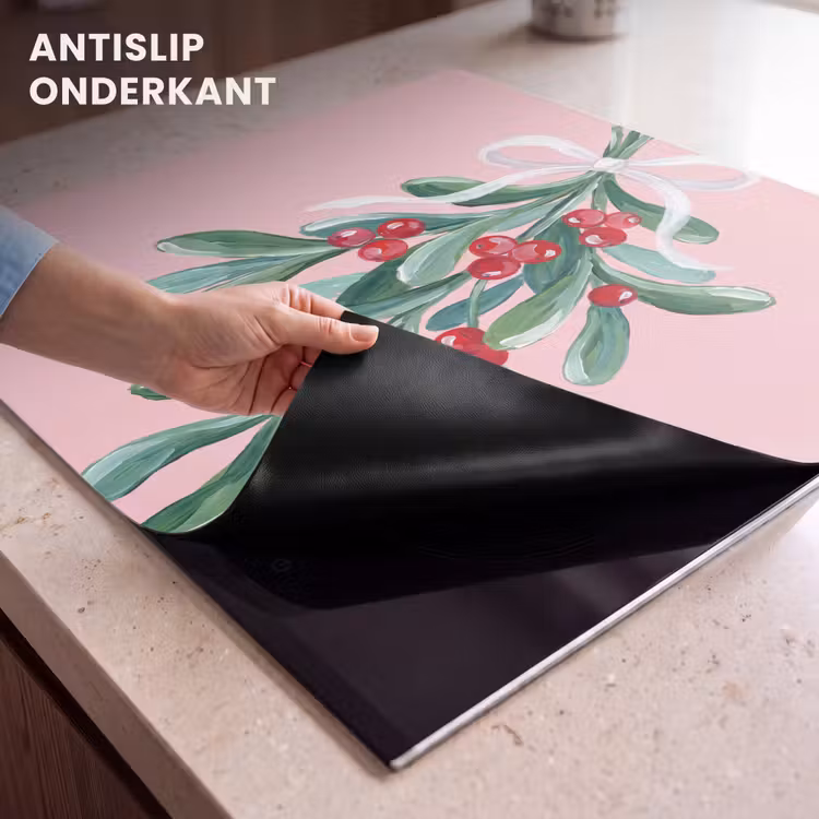 Inductie beschermer - Plant - Kerst - Roze — 9