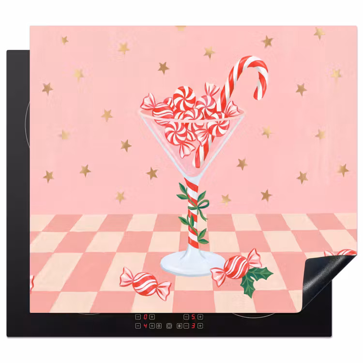 Inductie beschermer - Snoep - Glas - Roze — 1