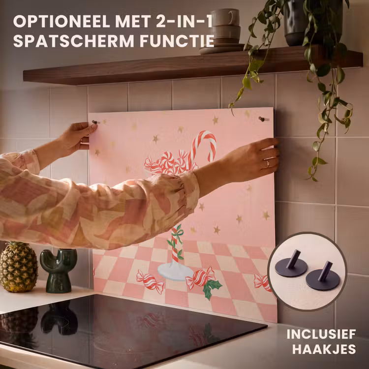 Inductie beschermer - Snoep - Glas - Roze — 10