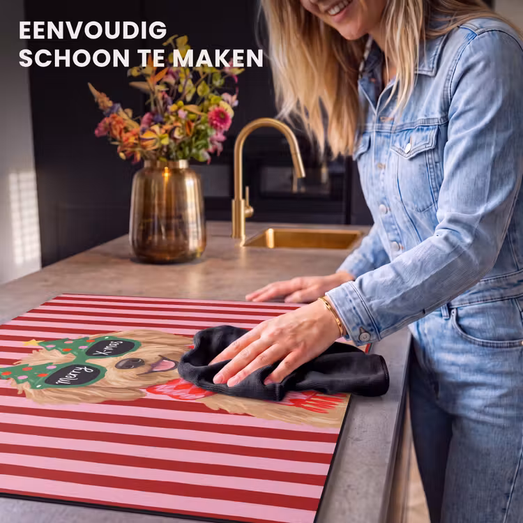 Inductie beschermer - Hond - Kerst - Rood — 6