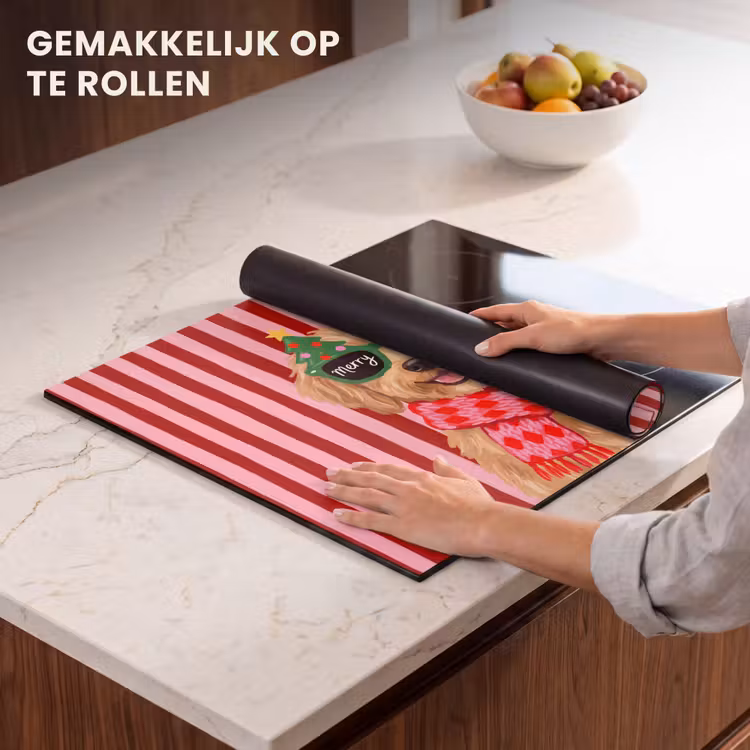 Inductie beschermer - Hond - Kerst - Rood — 7