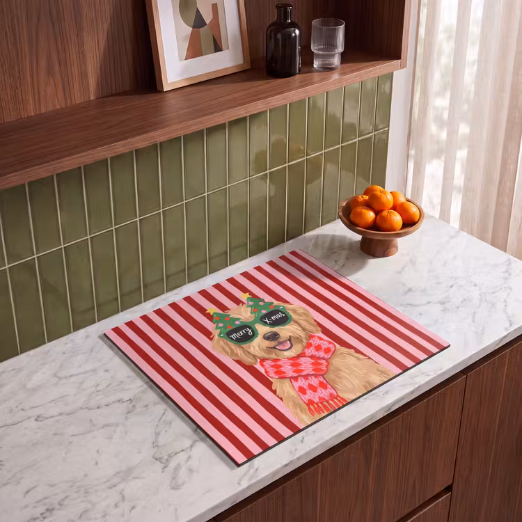 Inductie beschermer - Hond - Kerst - Rood — 8