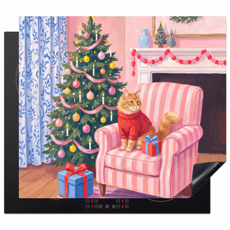 Inductie beschermer - Kat - Kerst - Interieur — 1