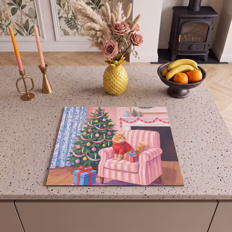 Inductie beschermer - Kat - Kerst - Interieur — 2