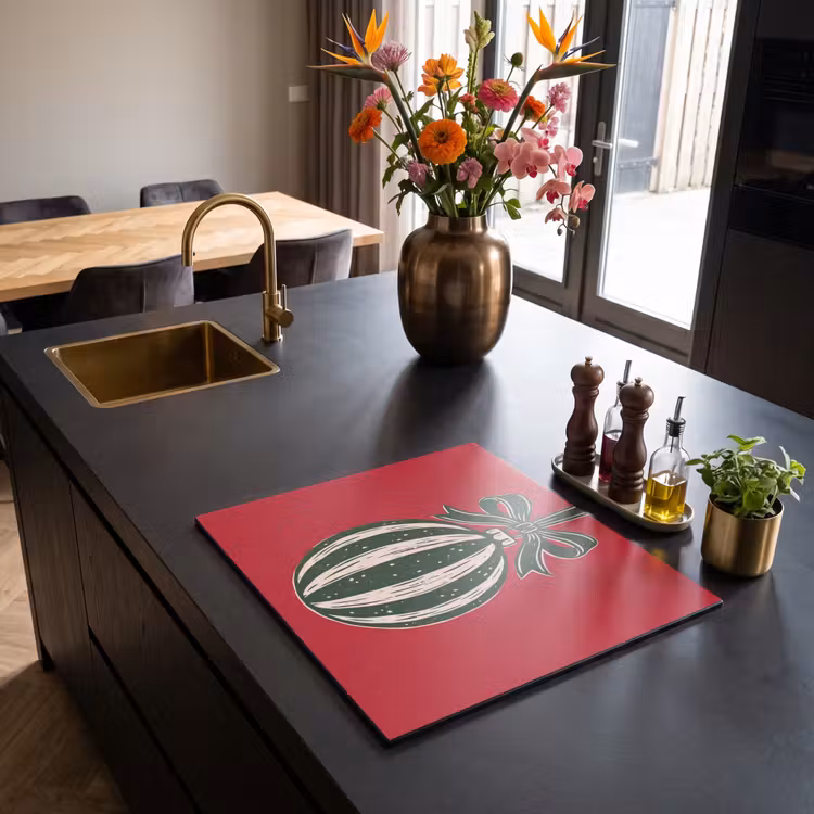 Inductie beschermer - Kerstbal - Kerst - Rood — 5