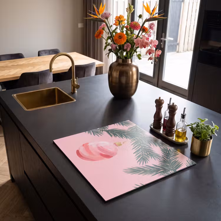 Inductie beschermer - Kerstbal - Roze - Kerst — 5