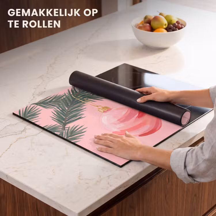 Inductie beschermer - Kerstbal - Roze - Kerst — 7