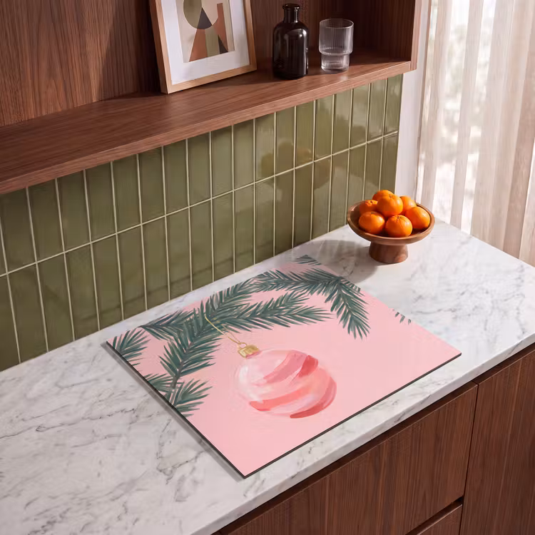 Inductie beschermer - Kerstbal - Roze - Kerst — 8