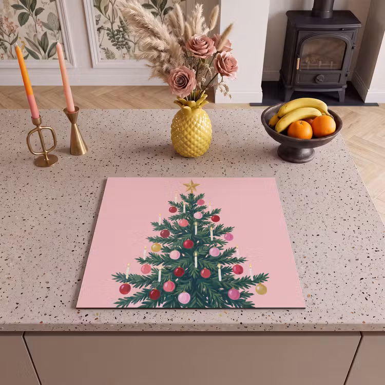 Inductie beschermer - Kerstboom - Kerst - Roze — 2